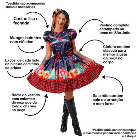 Traje caipira cheap chique feminino