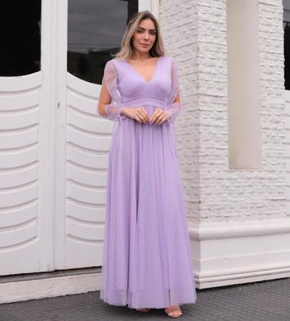 Vestido de madrinha hotsell de manga longa