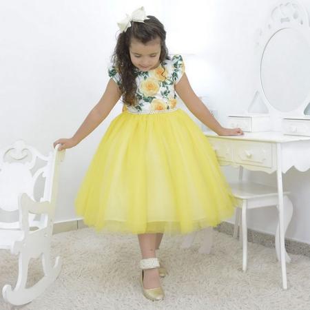 Vestido floral hot sale amarelo