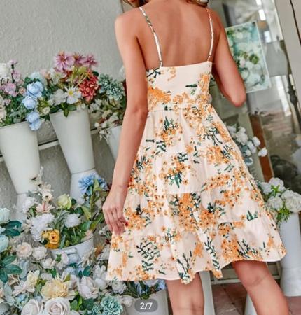 Vestido florido feminino DModaStore Vestido Feminino