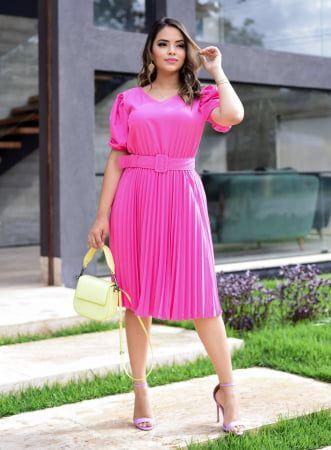 Vestido plissada cheap