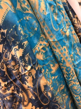 Vestido Indiano Azul e dourado - Palak - U Imagem de Vestido Indiano Azul e dourado - Palak - U