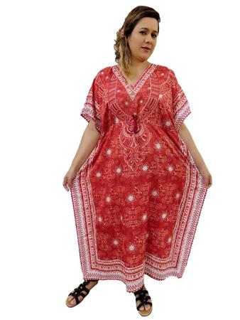 Vestido Indiano Kaftan Indiano Longo Importado Veste Gg 203