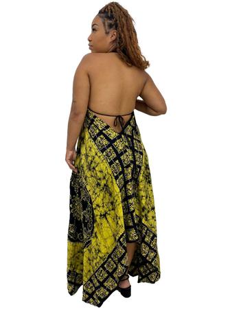 Imagem de Vestido Indiano Lenço Batik e Bordados Costas Aberta MP-105