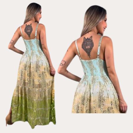 Vestido Indiano Longo de Alcinha Crepe Bordado com Lurex - Bella Modas Imagem de Vestido Indiano Longo de Alcinha Crepe Bordado com Lurex
