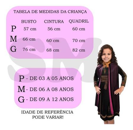 Vestido infantil Frozen 2 com Elsa e Anna - luxuoso