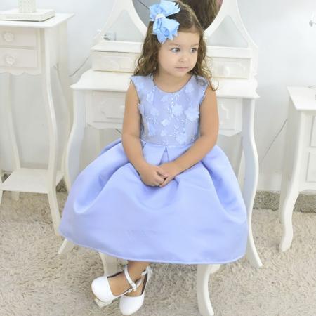 Vestido de formatura hot sale infantil azul bebe