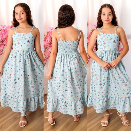 Vestido longo best sale infantil com fenda