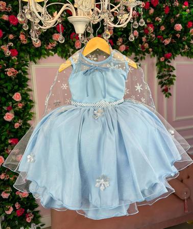 Vestido Infantil Cinderela Azul Brilho Festas Princesa - Lig Lig - Vestido  Infantil - Magazine Luiza