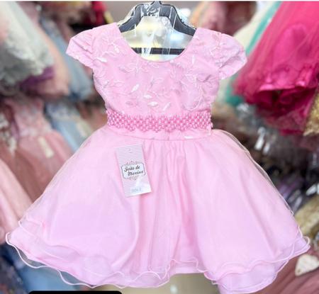 Imagem de Vestido infantil Azul e rosa bebe a 3 anos luxo realeza