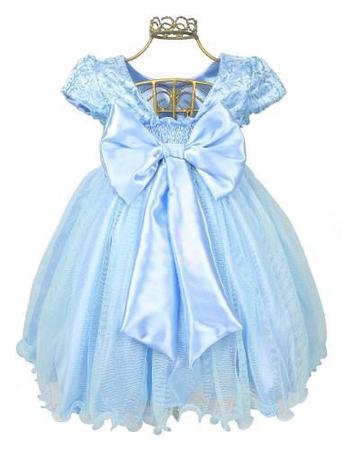 Vestido Infantil Azul Daminha Cinderela Aniversário Festa Princesa Frozen 1  Ao 3 Luxo - Baby's - Vestido Infantil - Magazine Luiza