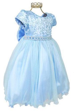 Vestido Azul Luxo Princesa Cinderela Frozen Alice 1 A 3