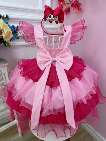 Vestido Barbie Infantil com armação em Tule