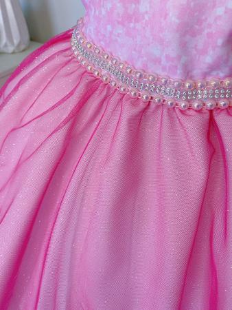 Vestido Infantil Barbie Filme Xadrez Festa Luxuoso - Charlotte