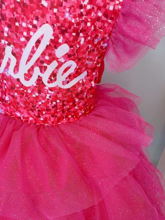 Vestido Infantil Barbie Filme Xadrez Festa Luxuoso - Charlotte