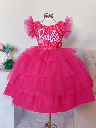 Vestido Infantil Barbie Filme Xadrez Festa Luxuoso - Charlotte