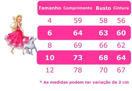 Vestido Infantil Barbie Rosa Pink Brilho Aniversário Temático Festa  Ctdlxbarbie10anos, Roupa Infantil para Menina Nunca Usado 91171407