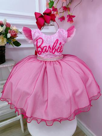 Tam 4 Vestido Barbie Fantasia Barbie Festa Barbie