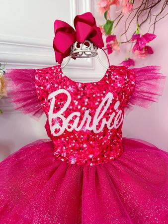 Vestido Barbie Infantil com armação em Tule