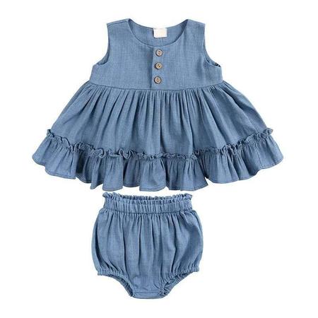 Imagem de Vestido Infantil Bebê Babado Boho