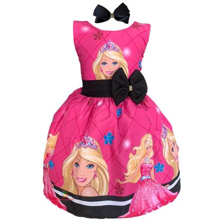 Vestido Barbie Luxo( nao acompanha laço) - DG Baby Kids - Artigos