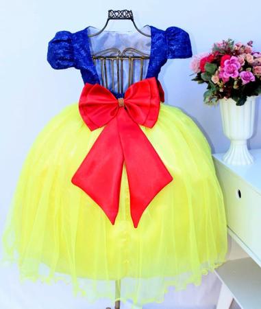 Vestido Infantil Vermelho Princesa Luxo E Tiara - pingo de gente