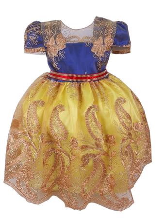 Vestido Infantil Branca De Neve Festa Anivers rio 1 A 3 Anos