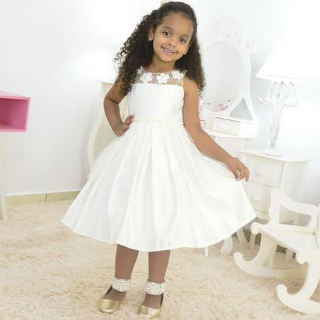 Vestido Infantil Preto Tule Ilusion - Casamento Formatura