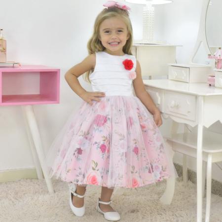 Vestido de best sale daminha floral