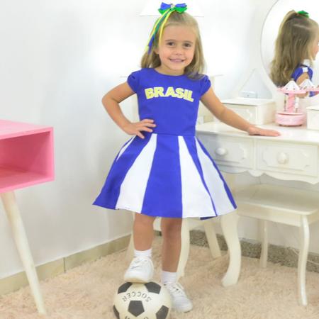 Roupa Copa Brasil Bebê Menina com Tiara - SACOLA DO BEBÊ