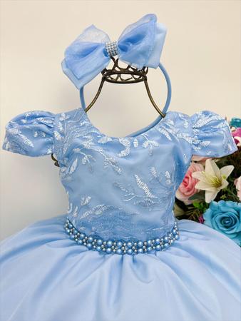Vestido Cinderela Frozen Azul Turquesa Infantil Dama Daminha - Catri Vestidos  Infantis - Vestido Infantil - Magazine Luiza