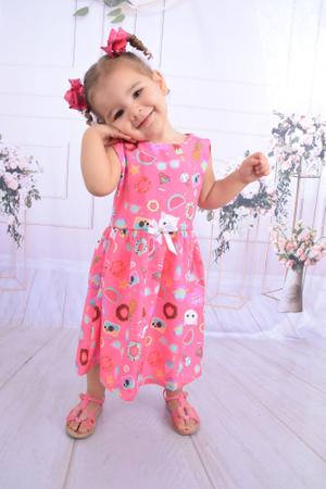 Vestido infantil com hotsell elastico na cintura