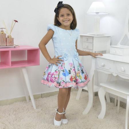 Imagem de Vestido Infantil com tema da Alice no País das Maravilhas