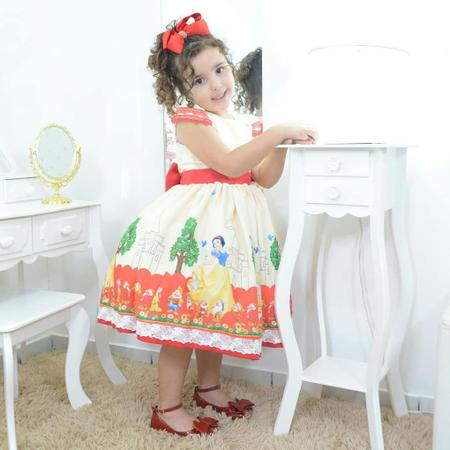 Imagem de Vestido infantil da branca de neve e os sete anões