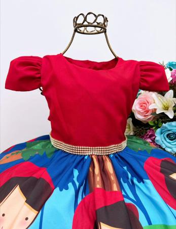 Imagem de Vestido Infantil Da Chapeuzinho Vermelho Acompanha a Capa