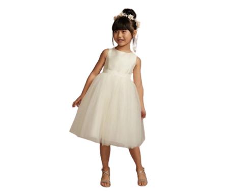 Vestido Infantil Daminha Princesa Realeza Branco Tule Faixa - Atelier Rosana MAximino Imagem de Vestido Infantil Daminha Princesa Realeza Branco Tule Faixa