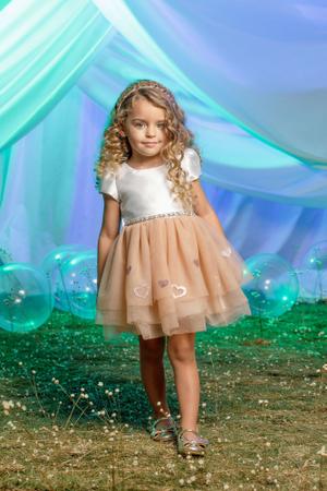 Vestido Infantil De Festa Com Saia Tule Tam. 3 Gabriela