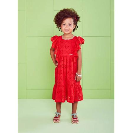 Imagem de Vestido Infantil de Laise Vermelho Momi