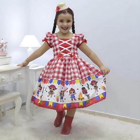 Imagem de Vestido infantil de Quadrilha - Festa Junina da Lol Surprise