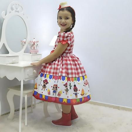 Imagem de Vestido infantil de Quadrilha - Festa Junina da Lol Surprise
