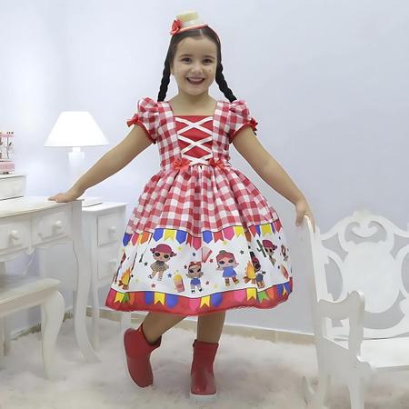 Imagem de Vestido infantil de Quadrilha - Festa Junina da Lol Surprise