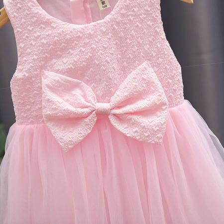 Vestido Infantil de Festa - Princesa Laço Rosa