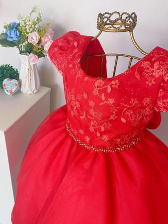 Vestido formatura 2024 infantil vermelho