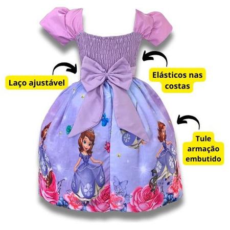 Vestido de princesa sofia sofia, vestido de tule para baile de