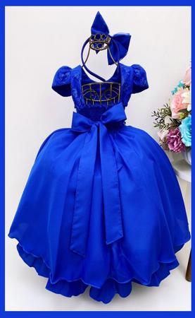 Vestido azul hotsell petroleo renda