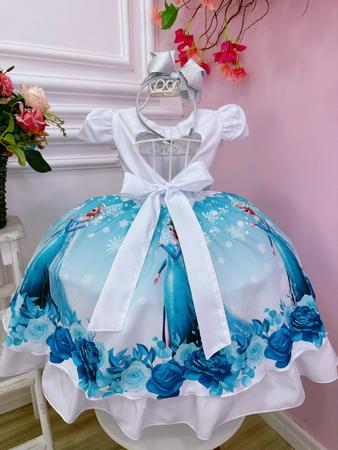 Vestido Infantil Frozen Princesa Aplique Gelo Festas - TEMATICOS - Vestido  Feminino - Magazine Luiza