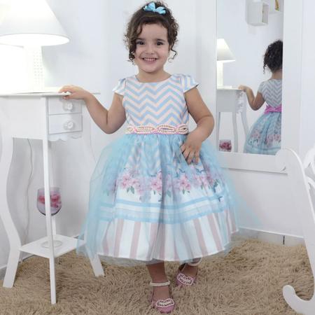 Vestido de festa hotsell infantil azul turquesa