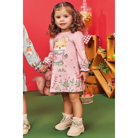 Vestido Infantil Kukiê Raposinha Linha Alecrim Imagem de Vestido Infantil Kukiê Raposinha Linha Alecrim