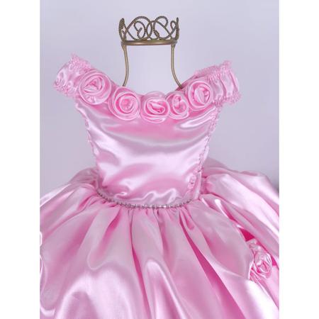 Vestido Infantil Princesa Rosa 2