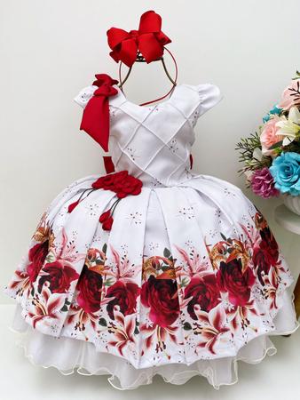 Vestido Infantil de Festa de Aniversário Formatura Princesa e Florista